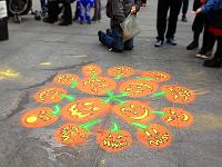  Sand Art Pumpkins at Washington Square Park.  10/31/2015.